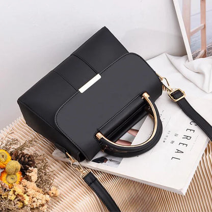 Simple Handbag For Women PU Leather Shoulder Bag Fashion Small Handle Bag Designer Crossbody Bag Daily Lady Shopping Hand Pouch