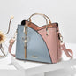 Newposs PU Leather Large Capacity Woman Handbag Grid Shoulder Bag Fashion Casual Luxury Designer Patchwork Crossbody Pack 2023